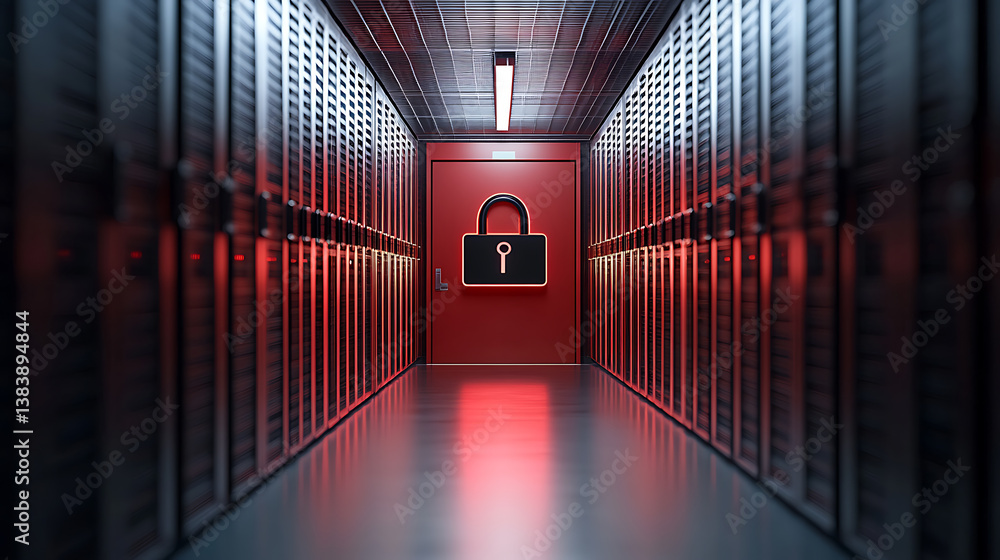 Poster A cloud security concept image representing a secure and protected cloud computing infrastructure symbolizing the safety and reliability of data storage and sharing in the digital era