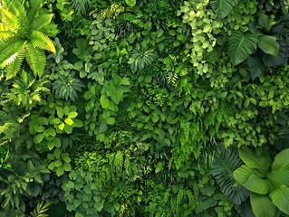 Lush Green Wall Display
