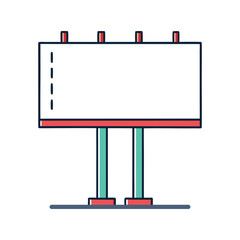 A Vector Illustration Of Highway Advertisement Billboard Graphic On White Background