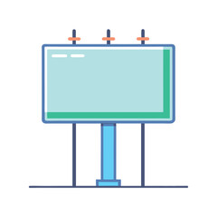 A Vector Illustration Of Highway Advertisement Billboard Graphic On White Background