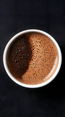 Fototapeta premium A top-down view of a lush mocha, inviting warmth and comfort.
