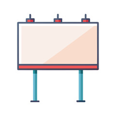 A Vector Illustration Of Highway Advertisement Billboard Graphic On White Background