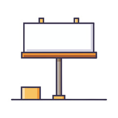 Obraz premium A Vector Illustration Of Highway Advertisement Billboard Graphic On White Background