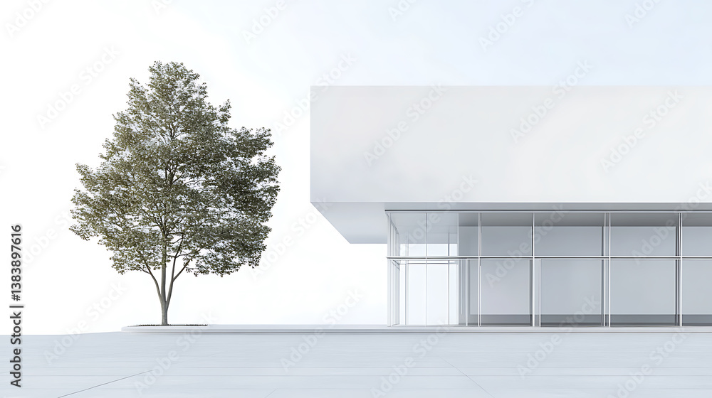 Poster a mockup of a white background billboard on a building with a clipping path