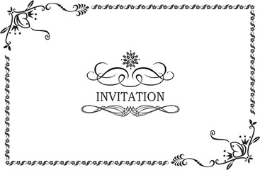 FRAME VECTOR INVITATION
