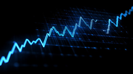 Obraz premium A stock market graph sharply dropping downward, indicating a significant market decline