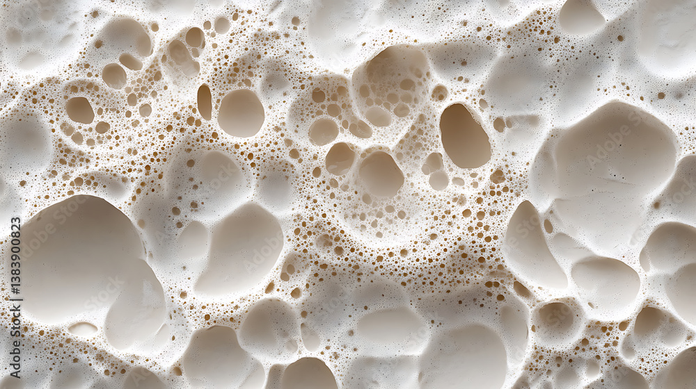 Poster A visually pleasing, minimalist aesthetic background featuring an abstract pattern of greige foam with soft textures and neutral tones