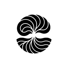 Abstract Black & White Floral Logo Design