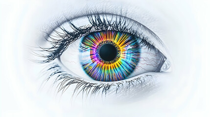 Closeup Colorful Human Eye