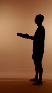 silhueta de homem fazendo entregas de compras 