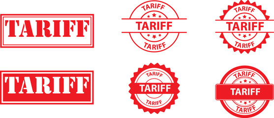 tariff rubber stamps .stamp frame set square, circle