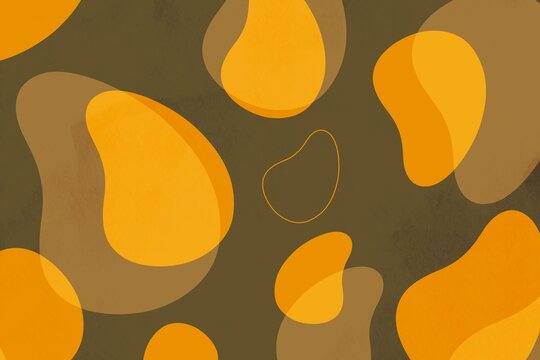Abstract mango pattern with earthy background