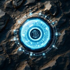 Obraz premium A holographic crypto wallet interface for secure transactions