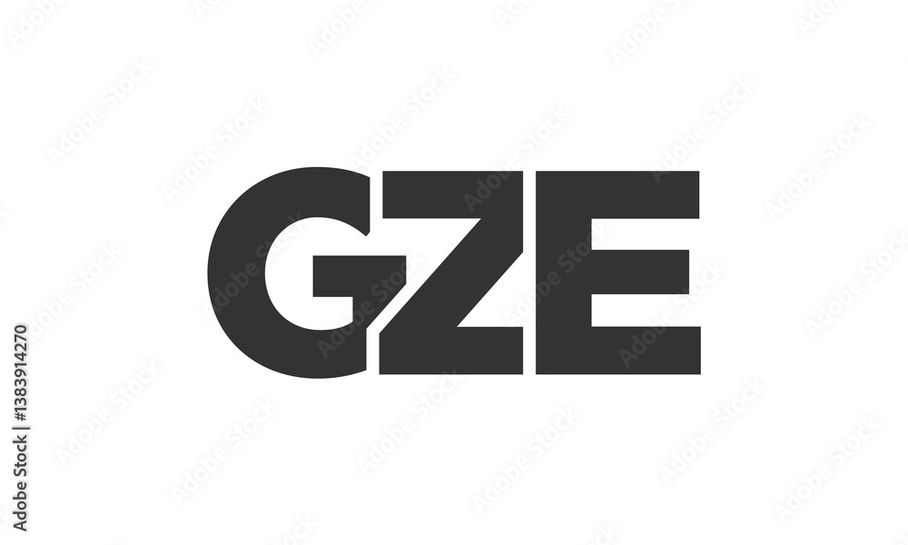 Poster gze logo design template with strong and modern bold text. initial based vector logotype featuring s