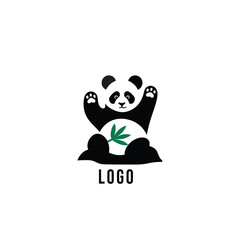 : A -unique-and-personal-logo-for-panda-silhouette style vector art illustration