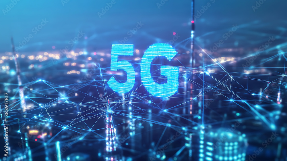 Aufkleber industrial factory showcasing 5g connection technology for high-speed wifi internet, enhancing manuf