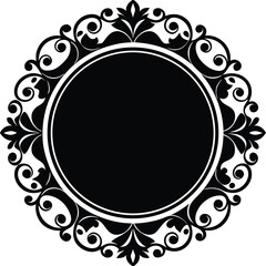  Circular flourish frame VECTOR.