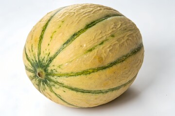 casaba melon with white background