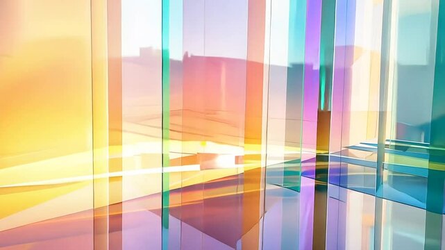 Kristallartige Fenster mit Lichtreflexen