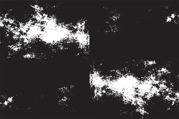 Obraz premium Szorstki, zadrapany, rozpryskowy wzór grunge z pociągnięciami pędzla. Tekstura nakładki. Wyblakła, czarno-biała faktura papieru barwionego. Szkicowy wzór grunge. Użyj do plakatu, okładki, banera, makiety, układu naklejek. 