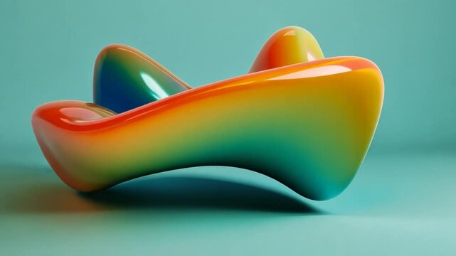Farbintensive abstrakte 3D Wellenform