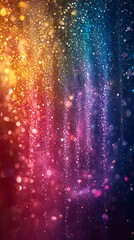 Vibrant Gradient Background with Shimmering Lights and Colorful Bokeh Effects

