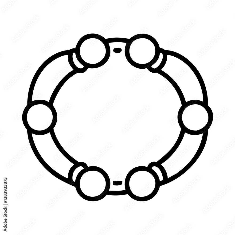 Poster circular network diagram icon vector illustration representing connection node structure and data fl