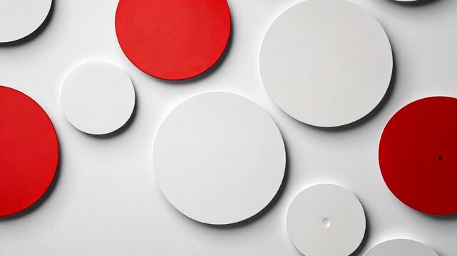 Colorful Paper Circles Create Dynamic Wall Art in Contemporary Decor Generative AI