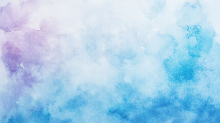 Fototapeta premium Abstract watercolor painting with blended shades of blue purple and white creating a soft dreamy effect