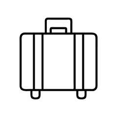 Suitcase luggage travel bag vector icon illustration for vacation trip and business travel design concept