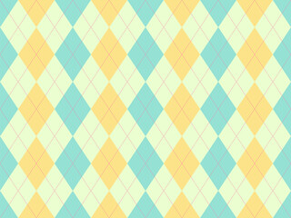 Delightful pastel argyle pattern.  Perfect for backgrounds, textiles, packaging, or website design.  Offers a cheerful, classic, and versatile aesthetic.