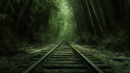 Fototapeta premium Tranquil Pathway Through a Dense Redwood Grove