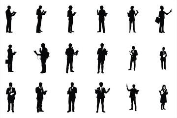 Journalist Silhouette Svg  Bundle