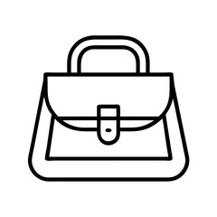 Fashionable handbag vector icon illustration for women stylish bag accessory and fashion accessory design