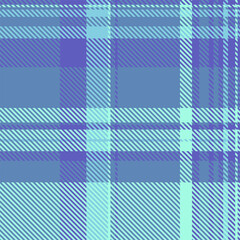 Scratched vector seamless tartan, checks texture pattern textile. Tracery fabric plaid check background in blue and teal colors.