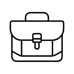 Outline briefcase vector icon illustration, business bag, portfolio, work bag, executive bag, travel bag