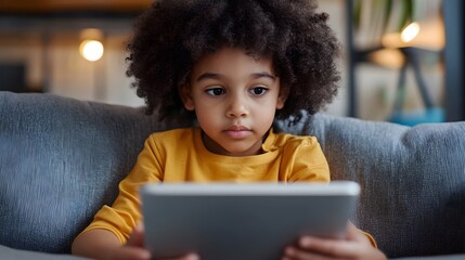 A child learning about internet safety while using social media under parental supervision.