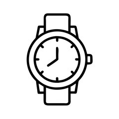 Wristwatch time timepiece clock fashion accessory style analog watch design illustration for men and women