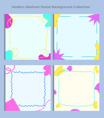 Four modern Abstract Pastel Background Collection