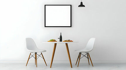 Modern Minimalist Dining Area With Empty Table