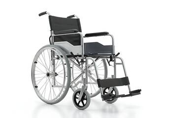Fototapeta premium A silver and black wheelchair 