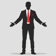 Vector businessman silhouette 
