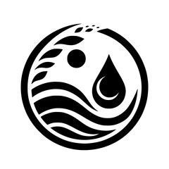Abstract Yin Yang Harmony: Water, Earth, & Growth