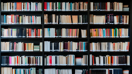 Fototapeta premium Full Shelves Of Books In A Library