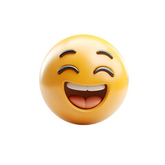 3D Happy Emoji Laugh Face