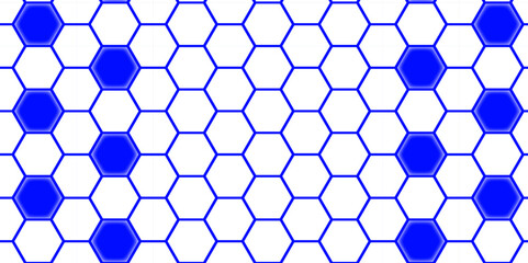 blue hexagonal background with white color. Abstract blue hexagon background design. Hexagon. Blue. 