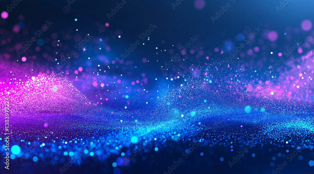 Poster original technological background of dna spirals and neural network nodes, data streams