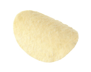 One tasty potato chip isolated on white