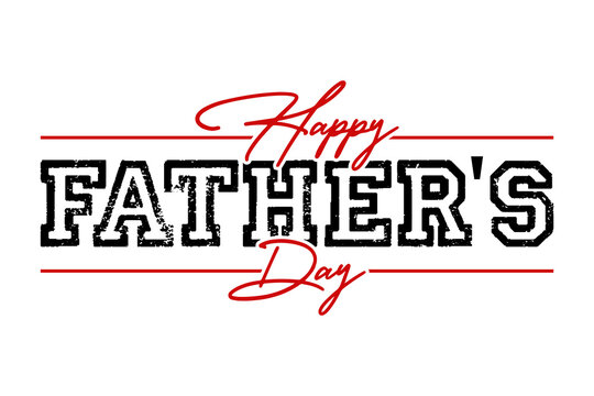 Happy fathers day lettering logo badge sticker vector illustration.