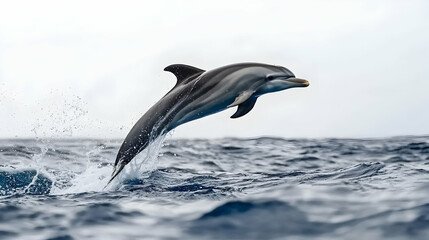 Fototapeta premium Dolphin Leaping Out Of Ocean Water